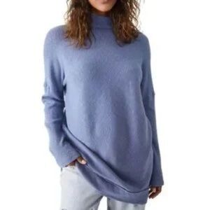 Free People We The Free Casey Mock Neck Tunic Periwinkle Oversized small